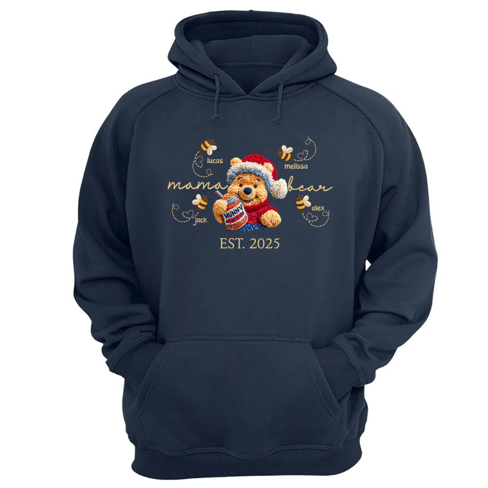 Custom Mama Bear Est And Grandkids Christmas Shirt For Grandma Nh00