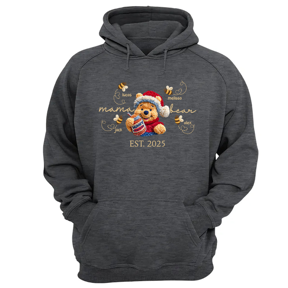 Custom Mama Bear Est And Grandkids Christmas Shirt For Grandma Nh00