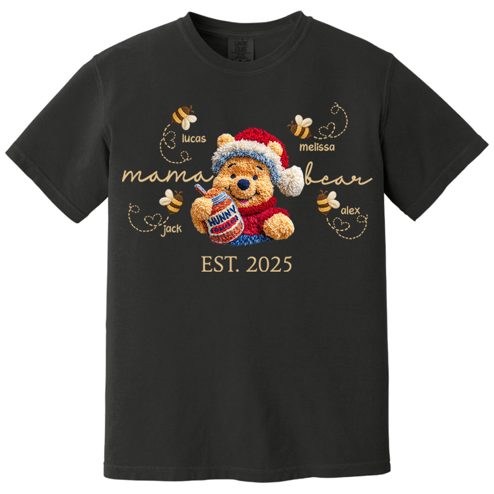 Custom Mama Bear Est And Grandkids Christmas Shirt For Grandma Nh00