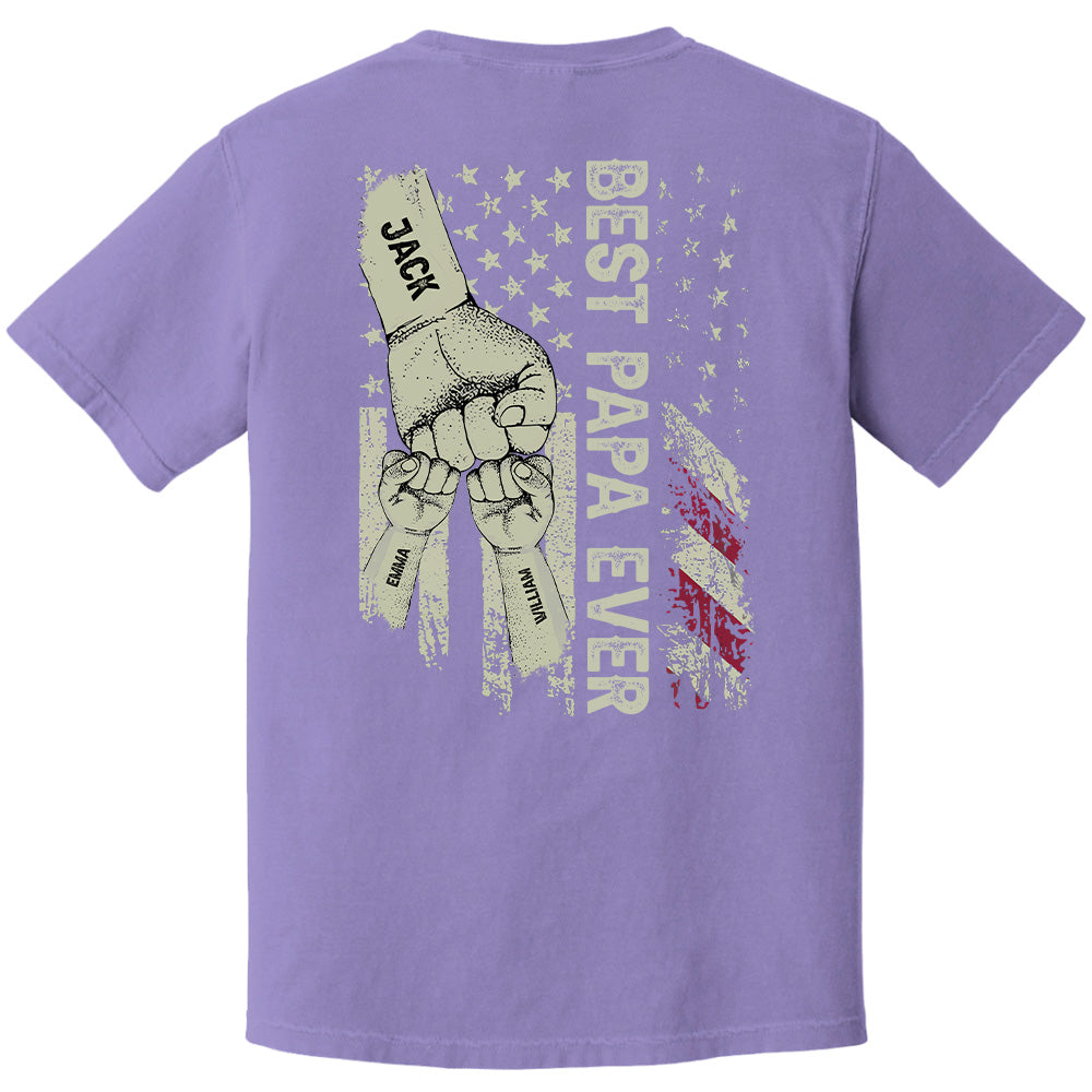 Best Dad Ever Flag, Father's Day Gift For Dad, Personalized Shirt T1807 Pt99