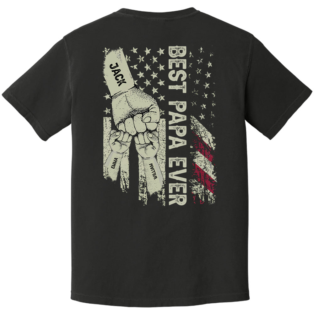 Best Dad Ever Flag, Father's Day Gift For Dad, Personalized Shirt T1807 Pt99