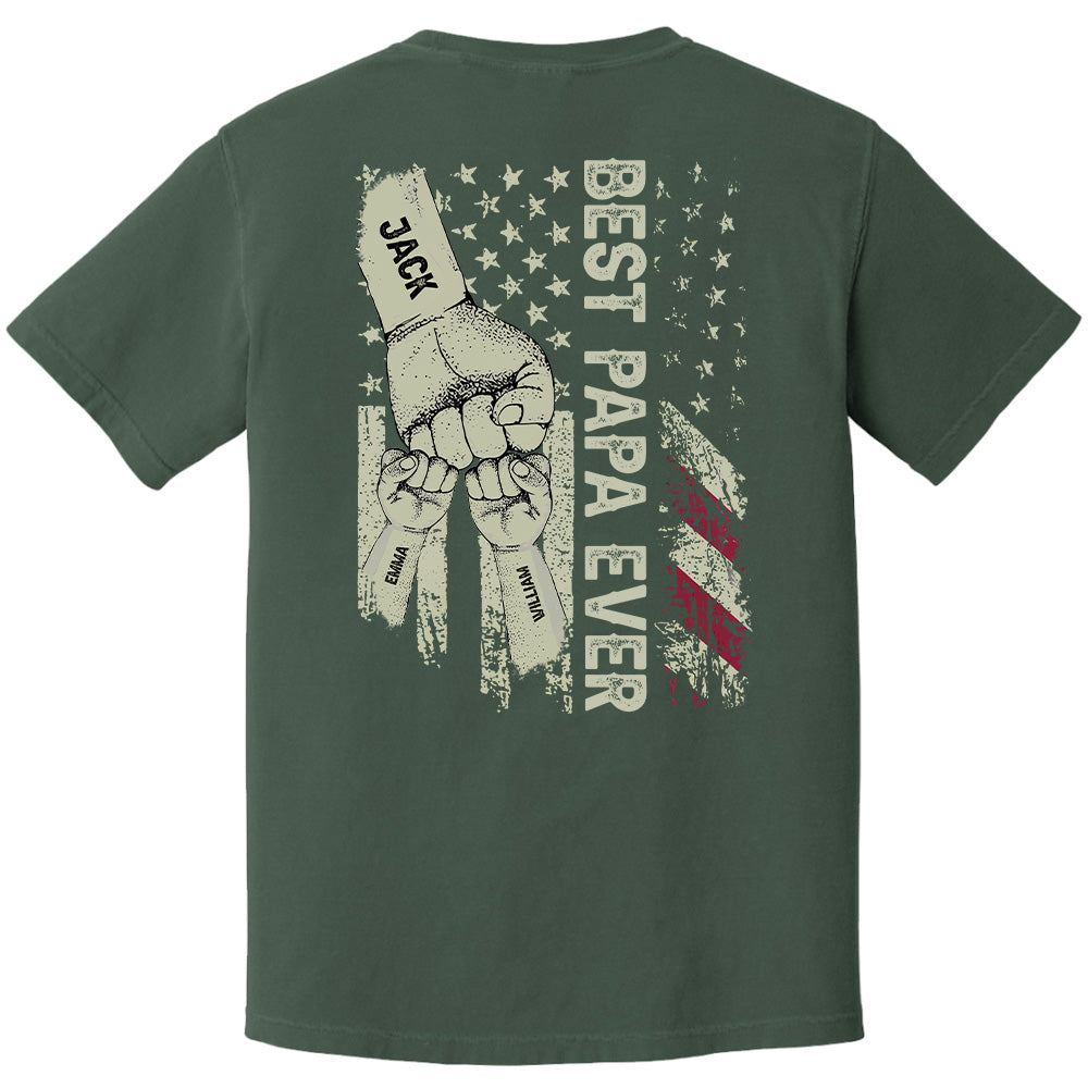 Best Dad Ever Flag, Father's Day Gift For Dad, Personalized Shirt T1807 Pt99