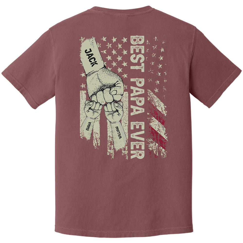 Best Dad Ever Flag, Father's Day Gift For Dad, Personalized Shirt T1807 Pt99