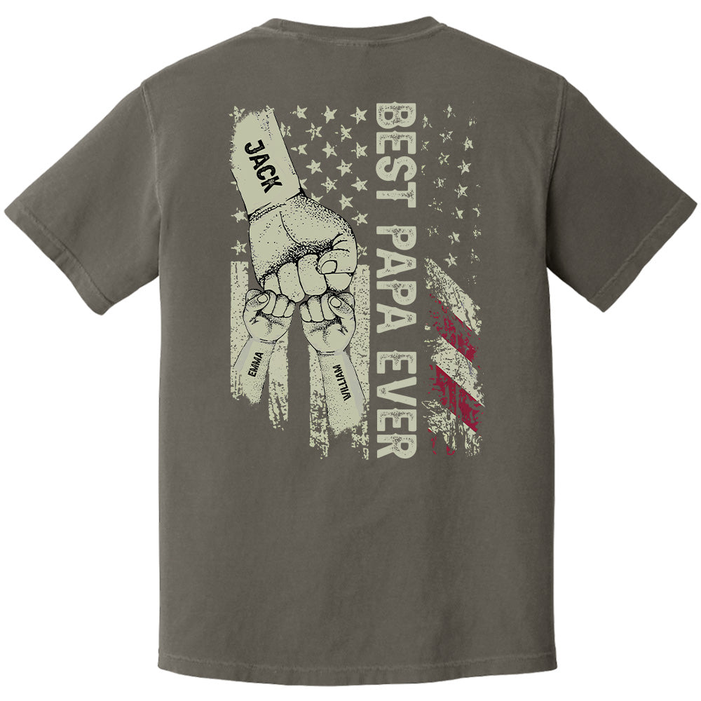 Best Dad Ever Flag, Father's Day Gift For Dad, Personalized Shirt T1807 Pt99