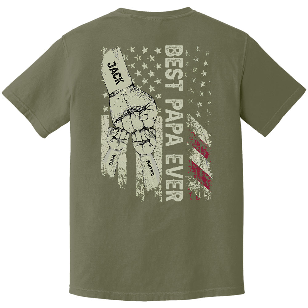 Best Dad Ever Flag, Father's Day Gift For Dad, Personalized Shirt T1807 Pt99