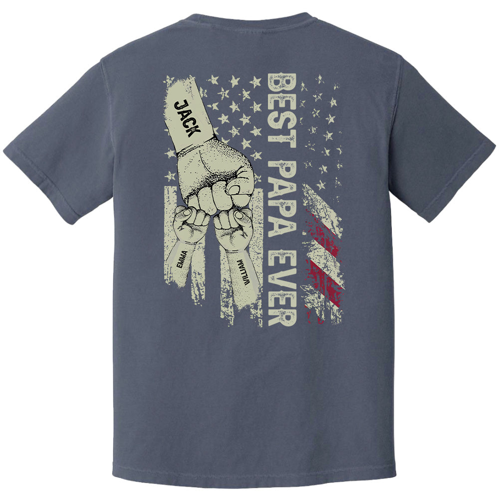 Best Dad Ever Flag, Father's Day Gift For Dad, Personalized Shirt T1807 Pt99