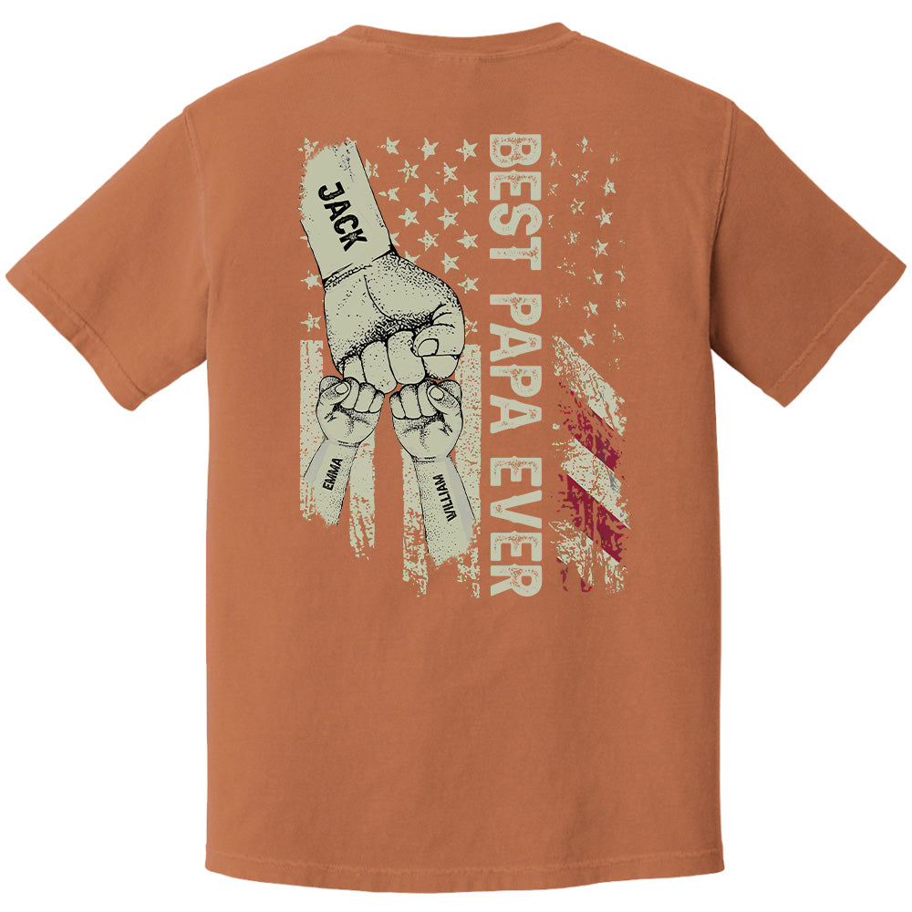 Best Dad Ever Flag, Father's Day Gift For Dad, Personalized Shirt T1807 Pt99