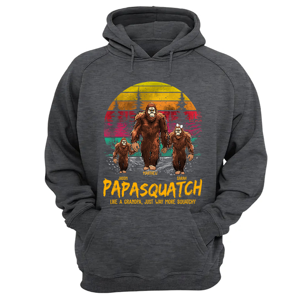 Papasquatch, Like A Grandpa, Just Way More Squatchy - Personalized Vintage Shirt Nh00
