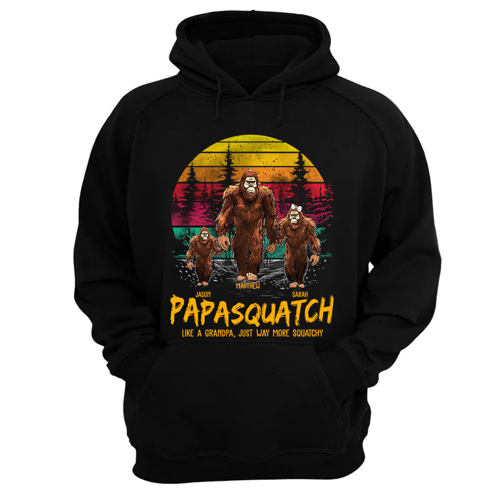 Papasquatch, Like A Grandpa, Just Way More Squatchy - Personalized Vintage Shirt Nh00