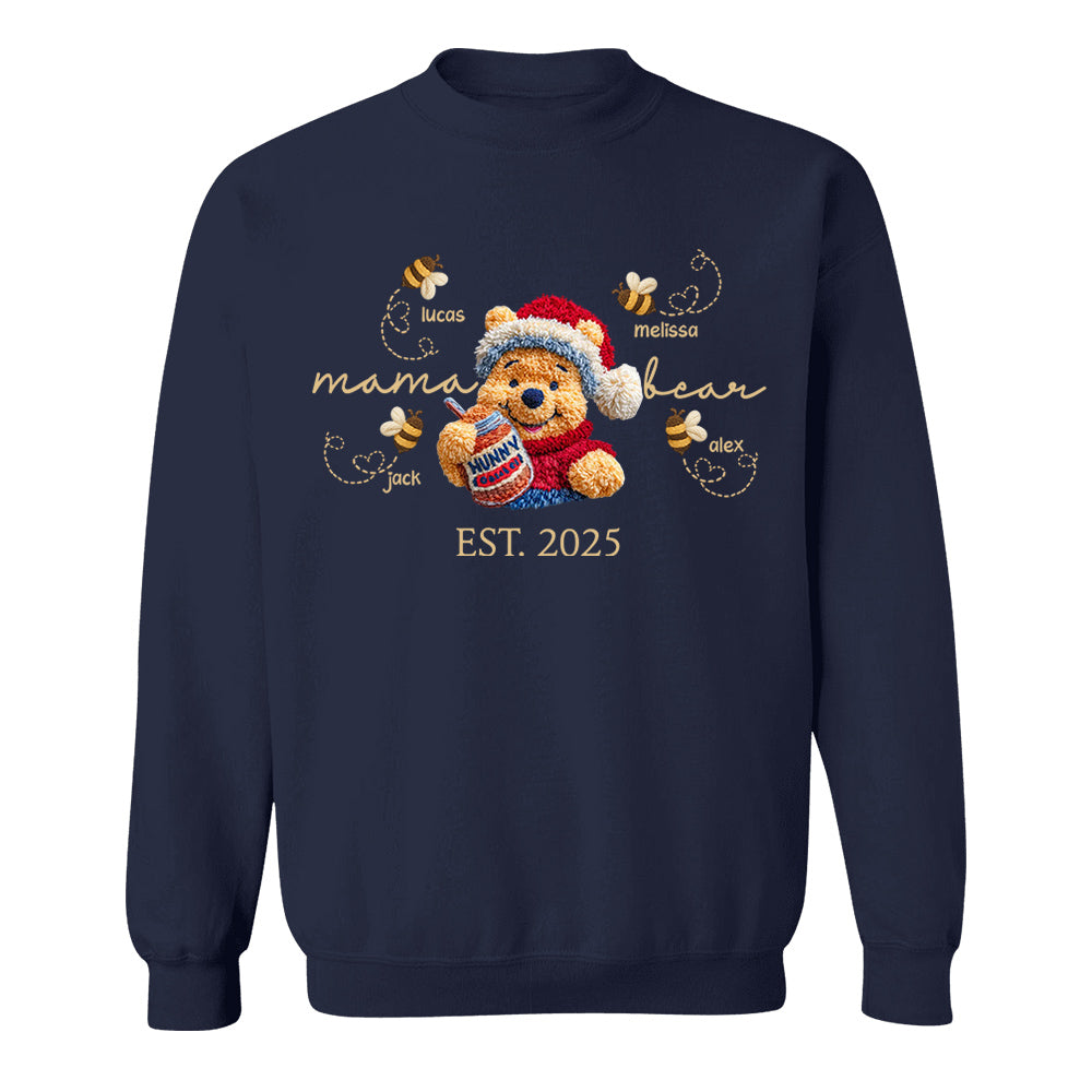 Custom Mama Bear Est And Grandkids Christmas Shirt For Grandma Nh00
