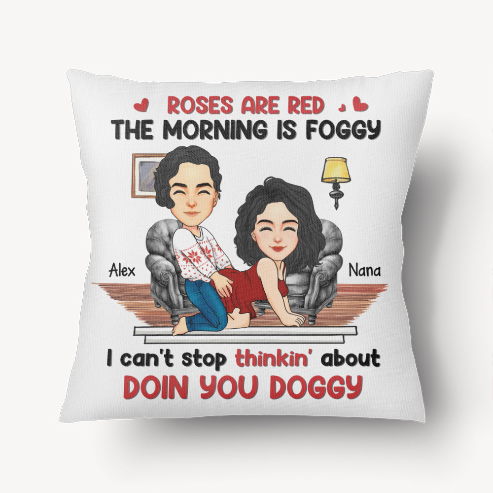 Roses Are Red, The Morning Is Foggy - Couple Personalized Custom Pillow - Christmas Gift For Husband Wife, Anniversary Tu20