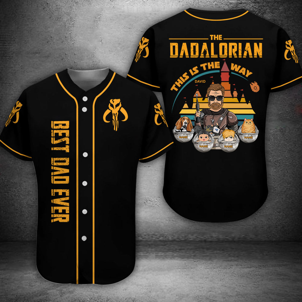 The Dadalorian This Is The Way Personalized Baseball Jersey