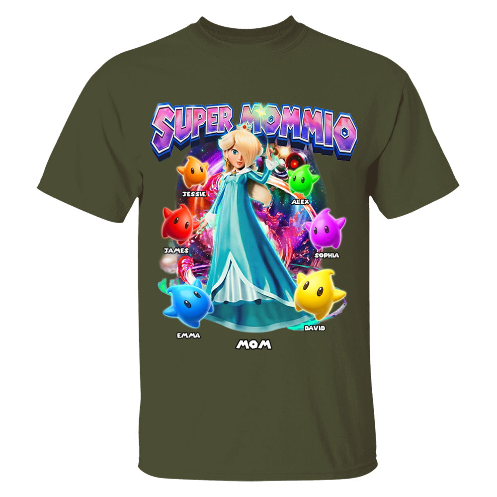 Personalized Vintage Princess Super Mommio T-Shirt, Super Mommio Retro 90s Graphic Tee, Universal Studios Shirt VH01