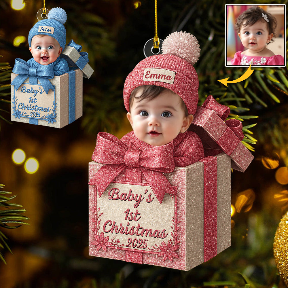 Personalized Baby’s First Christmas Ornament – Custom Acrylic Keepsake T1807 Do99