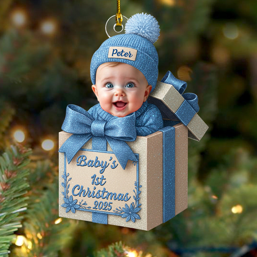 Personalized Baby’s First Christmas Ornament – Custom Acrylic Keepsake T1807 Do99