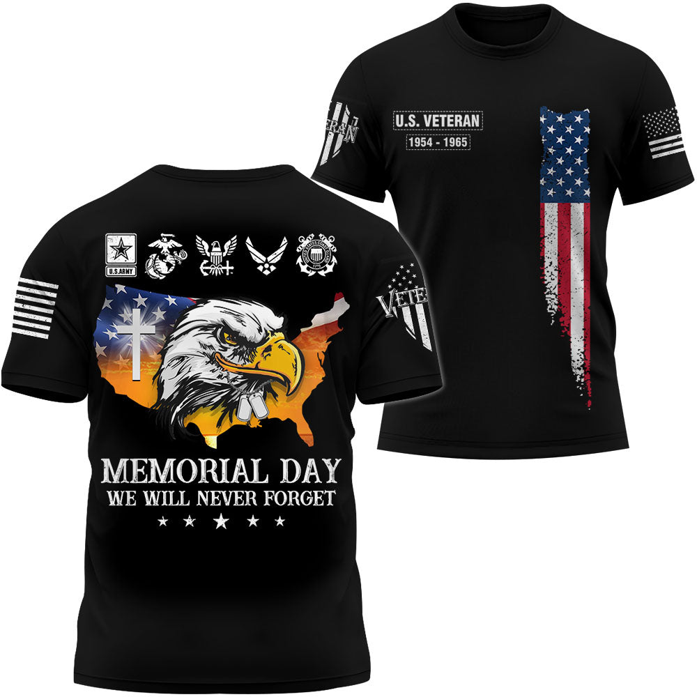 Personalized Shirt Memorial Day We Will Never Forget Gift For Veterans K1702