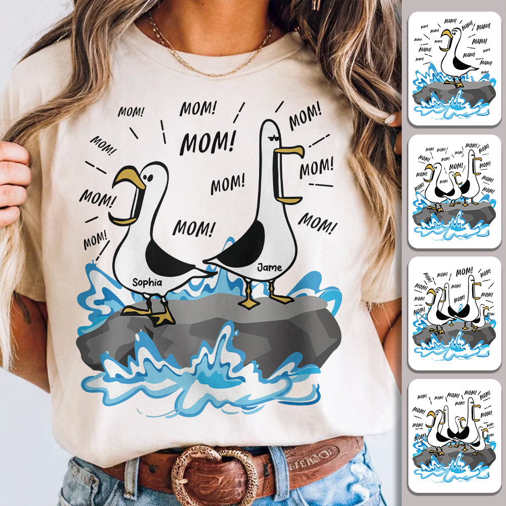 Trending Personalized Seagull Mom Mom Mom - Personalized Shirt - Funny Mother's Day Gift For Mom