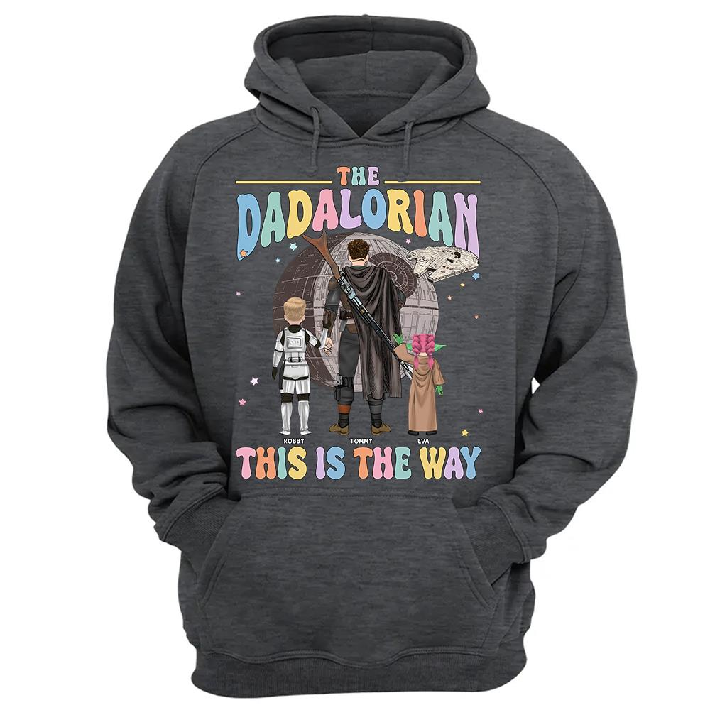 The Dadalorian This Is The Way - Personalized Shirt For Dad Custom Nickname With Kids Gift Na02 Hv01