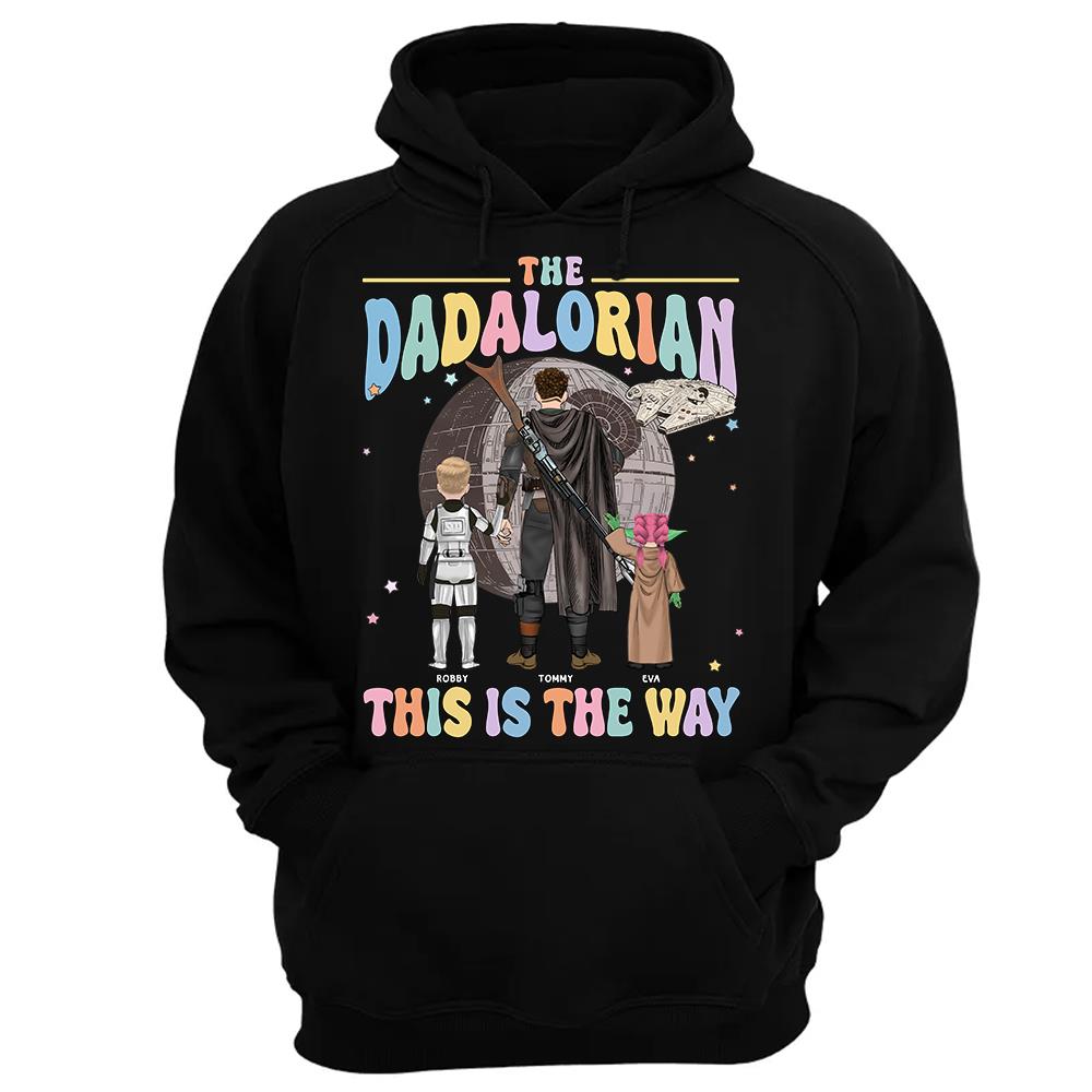 The Dadalorian This Is The Way - Personalized Shirt For Dad Custom Nickname With Kids Gift Na02 Hv01