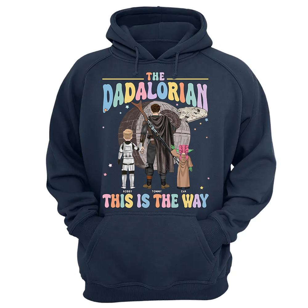 The Dadalorian This Is The Way - Personalized Shirt For Dad Custom Nickname With Kids Gift Na02 Hv01