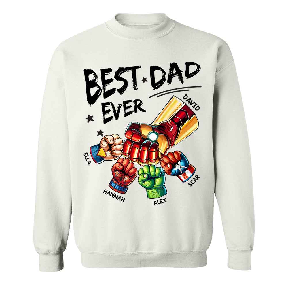 The Best Dad Ever - Family Personalized Custom Unisex T-shirt, Hoodie, Sweatshirt - Father's Day, Birthday Gift For Dad