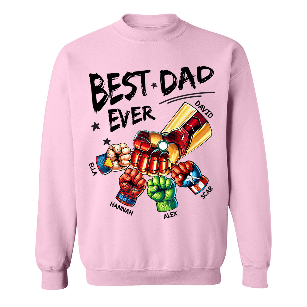 The Best Dad Ever - Family Personalized Custom Unisex T-shirt, Hoodie, Sweatshirt - Father's Day, Birthday Gift For Dad