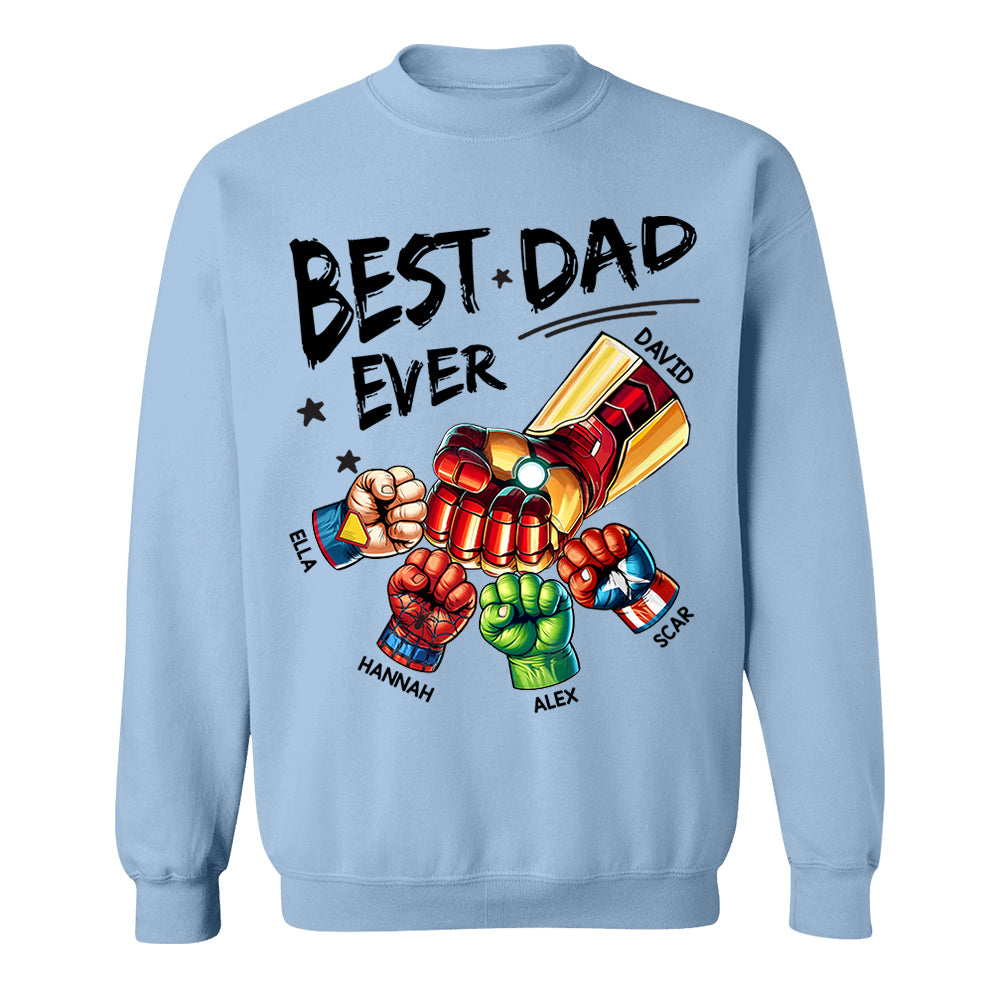 The Best Dad Ever - Family Personalized Custom Unisex T-shirt, Hoodie, Sweatshirt - Father's Day, Birthday Gift For Dad