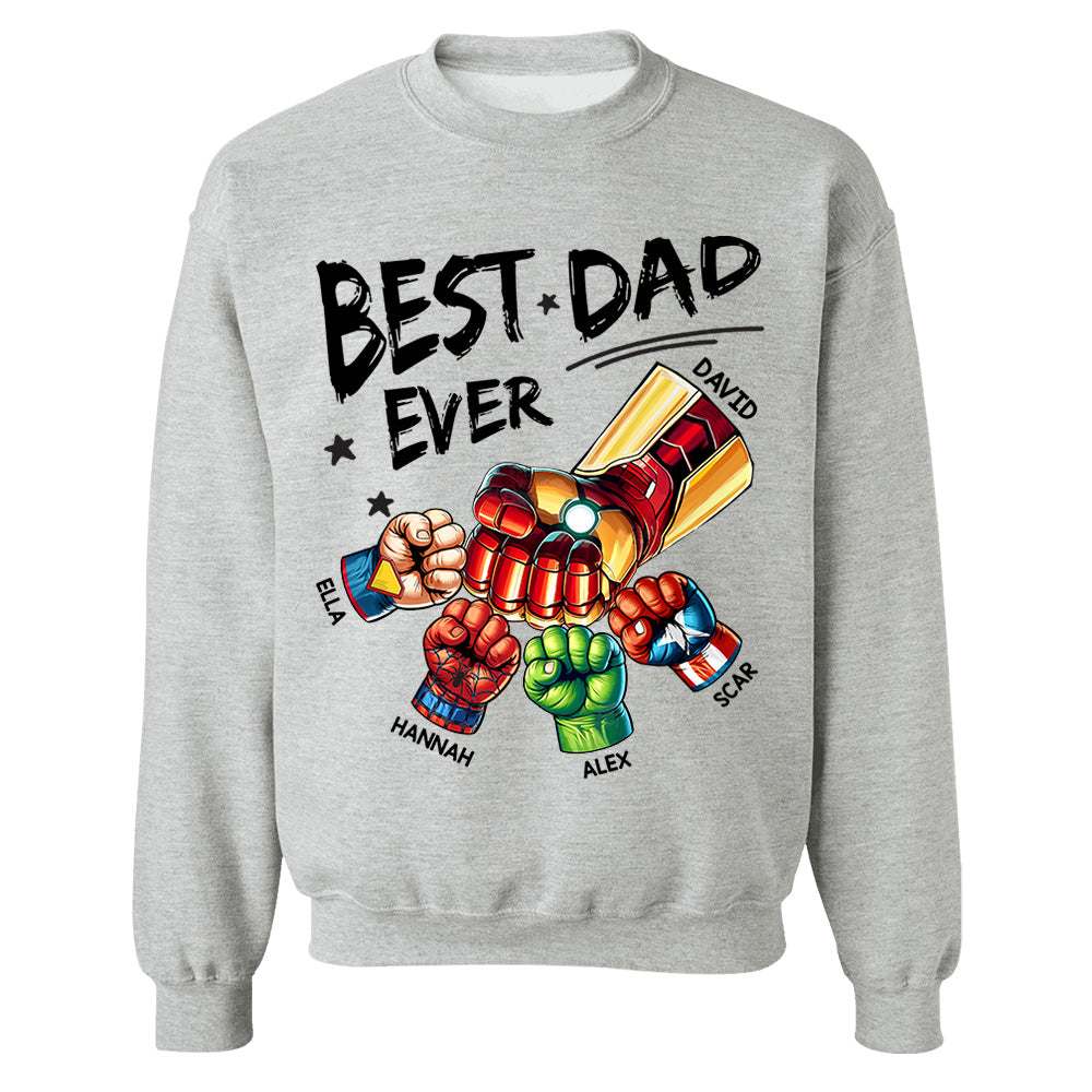 The Best Dad Ever - Family Personalized Custom Unisex T-shirt, Hoodie, Sweatshirt - Father's Day, Birthday Gift For Dad