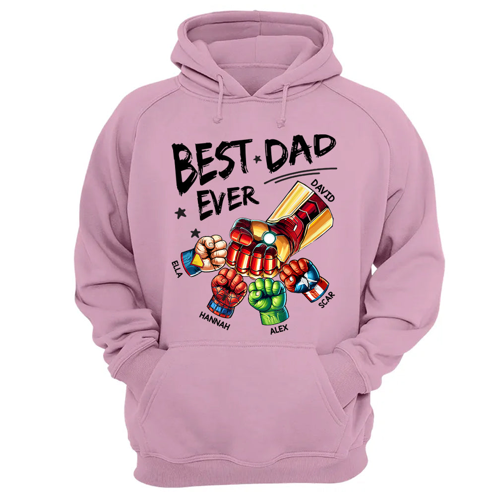 The Best Dad Ever - Family Personalized Custom Unisex T-shirt, Hoodie, Sweatshirt - Father's Day, Birthday Gift For Dad