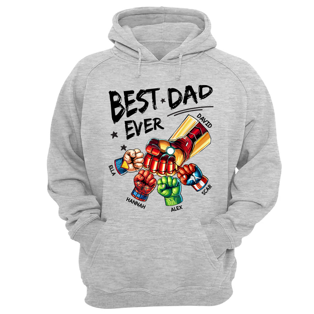 The Best Dad Ever - Family Personalized Custom Unisex T-shirt, Hoodie, Sweatshirt - Father's Day, Birthday Gift For Dad