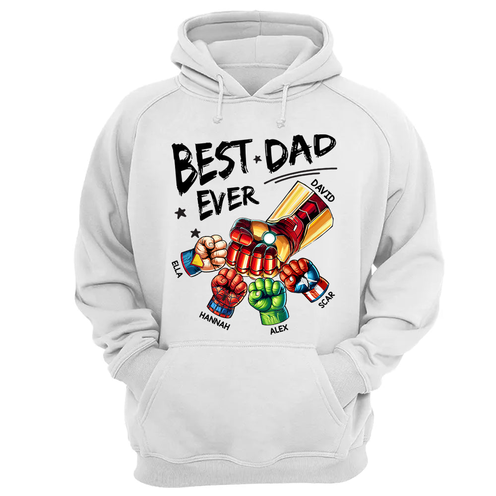 The Best Dad Ever - Family Personalized Custom Unisex T-shirt, Hoodie, Sweatshirt - Father's Day, Birthday Gift For Dad