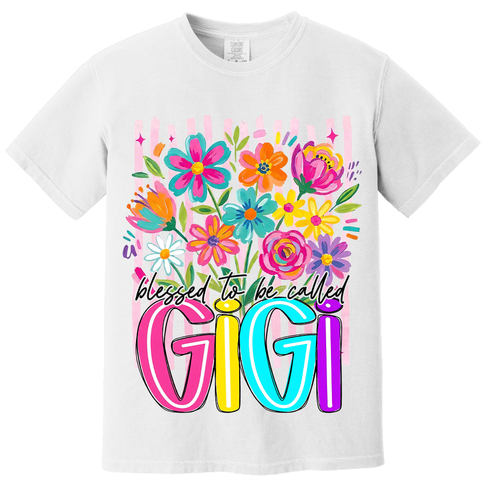 Striped Wildflowers Gigi, Personalized Trendy Ditsy Floral Gigi Shirt, Preppy Gigi Nana Mimi Motherhood, Gift For Grandma For Mom, Best Gift For Mother's Day MI209 VH01