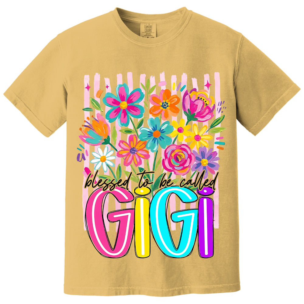 Striped Wildflowers Gigi, Personalized Trendy Ditsy Floral Gigi Shirt, Preppy Gigi Nana Mimi Motherhood, Gift For Grandma For Mom, Best Gift For Mother's Day MI209 VH01