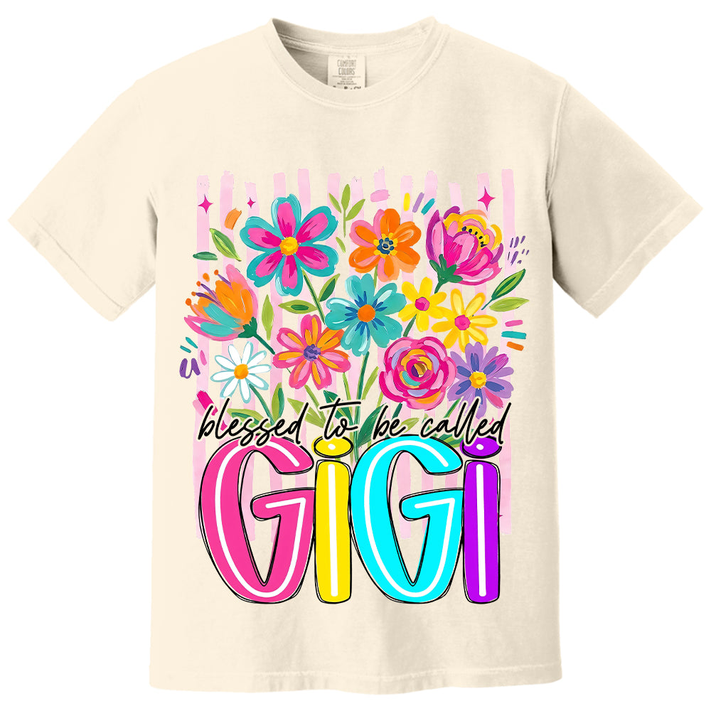 Striped Wildflowers Gigi, Personalized Trendy Ditsy Floral Gigi Shirt, Preppy Gigi Nana Mimi Motherhood, Gift For Grandma For Mom, Best Gift For Mother's Day MI209 VH01