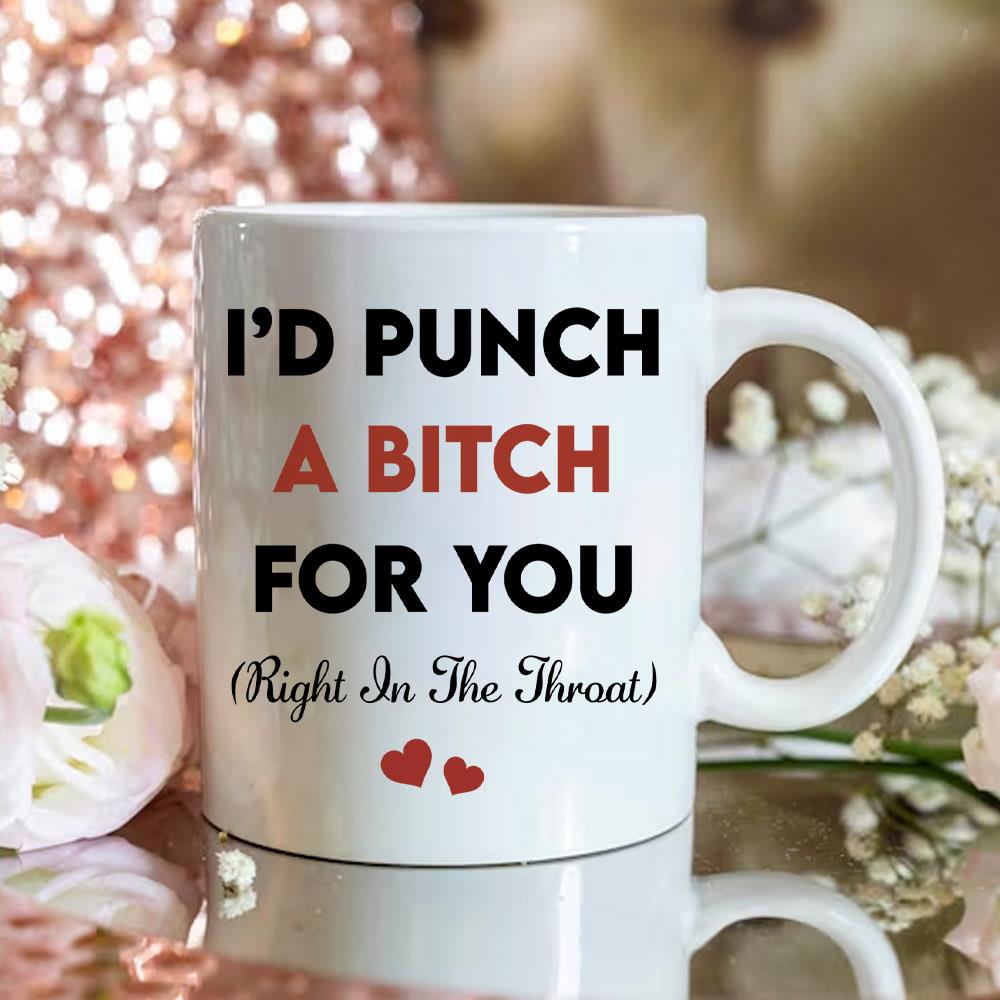 Right In The Throat Besties - Personalized Mug Nh00