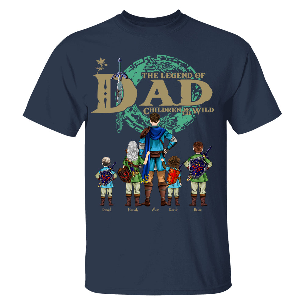 Custom The Legend of Dad Children Of The Wild Shirt - Best Dad Ever - Father's Day Personalized Shirt