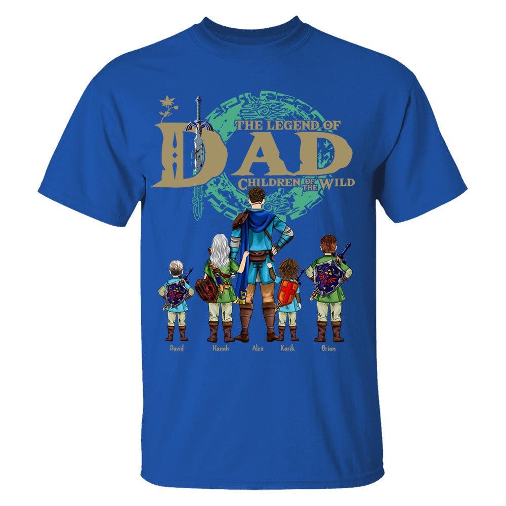 Custom The Legend of Dad Children Of The Wild Shirt - Best Dad Ever - Father's Day Personalized Shirt