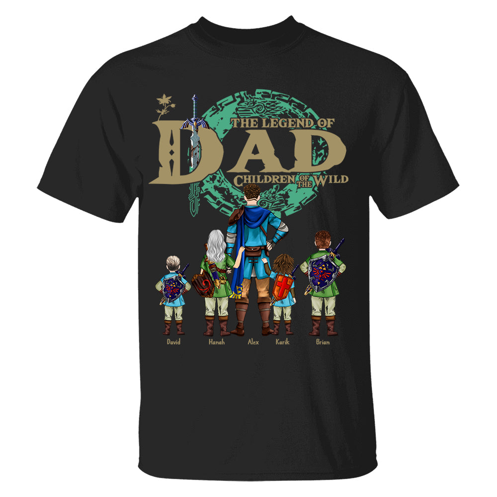Custom The Legend of Dad Children Of The Wild Shirt - Best Dad Ever - Father's Day Personalized Shirt