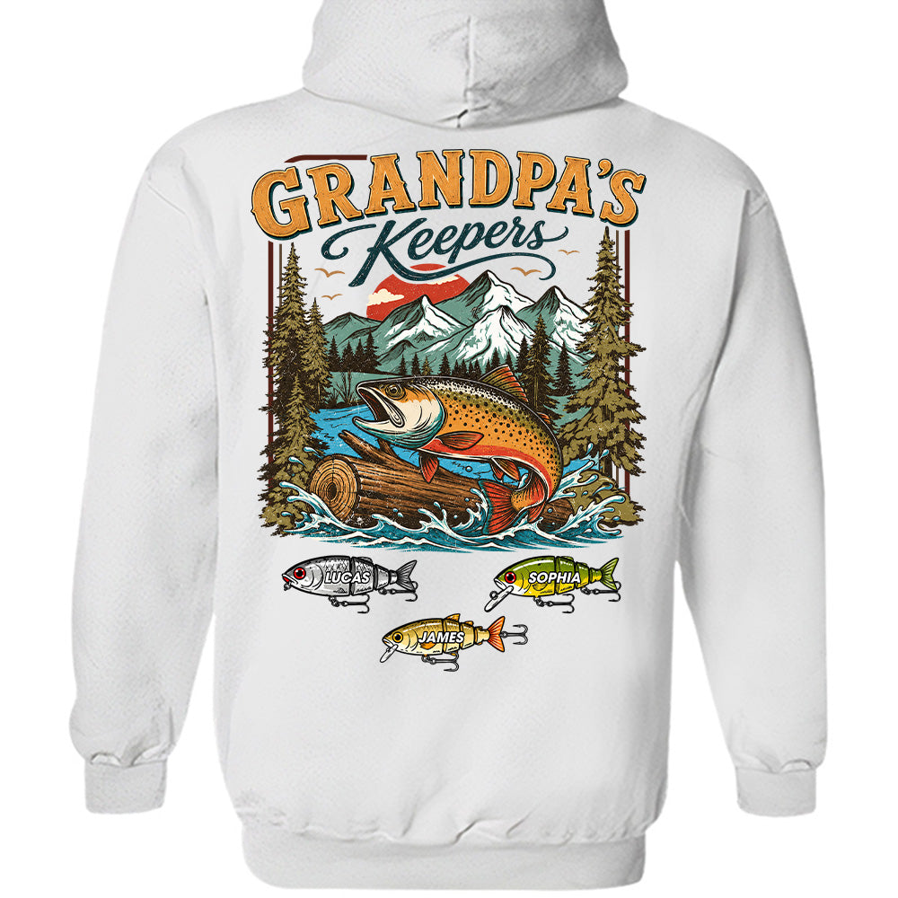 Grandpa’s Keepers T-Shirt – Personalized Fishing Grandpa Shirt Vr2 T24
