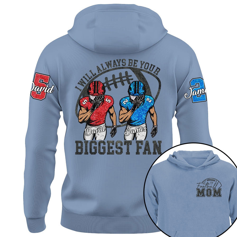 I Will Always Be Your Biggest Fan, Personalized Football Shirt,  Football Kids Game Day Tee Na02
