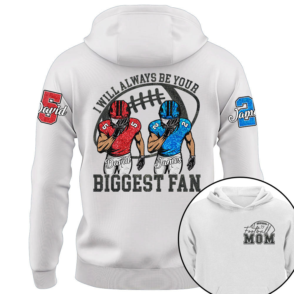 I Will Always Be Your Biggest Fan, Personalized Football Shirt,  Football Kids Game Day Tee Na02