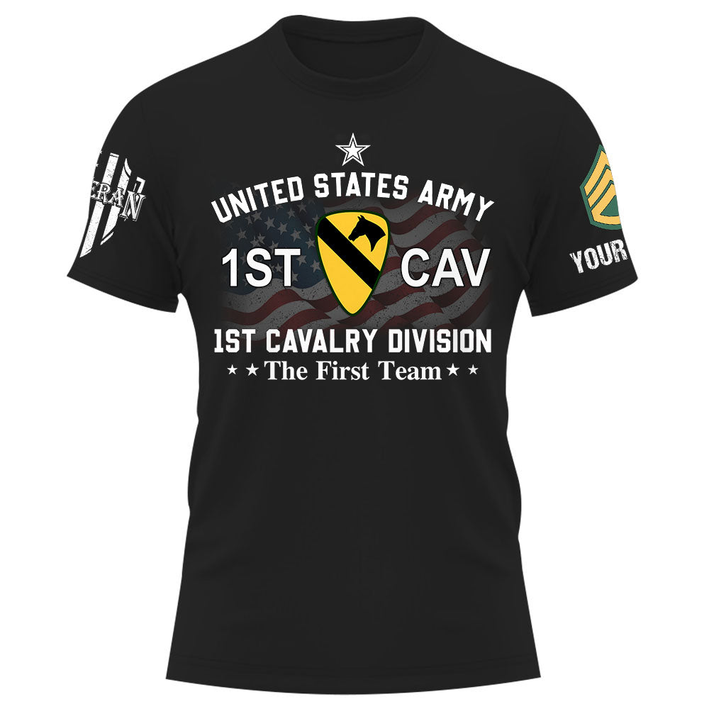 Personalized Shirt Custom Division Mos US Military Gift For Veterans Soldiers All Military Branch K1702