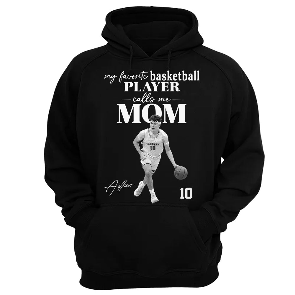 Personalized My Favorite Basketball Player Calls me Mom Washed Tee Retro Bootleg Shirt For Basketball Players T24
