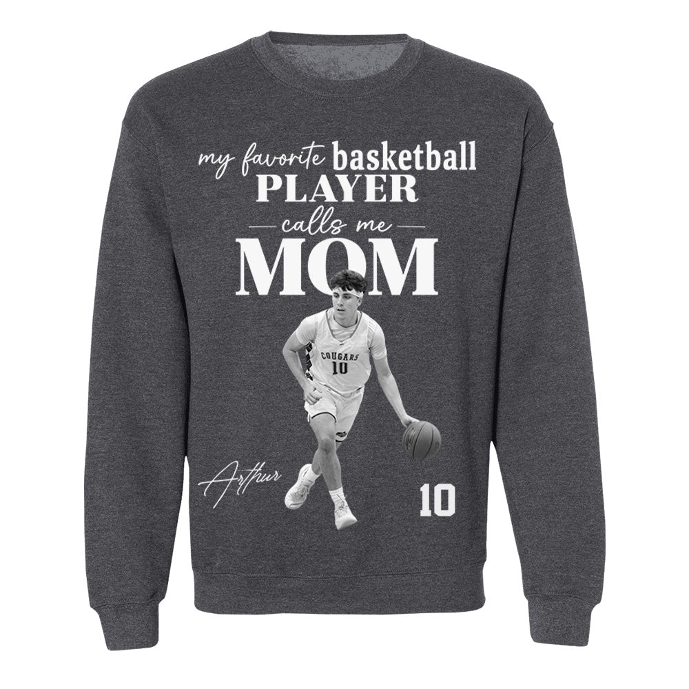 Personalized My Favorite Basketball Player Calls me Mom Washed Tee Retro Bootleg Shirt For Basketball Players T24