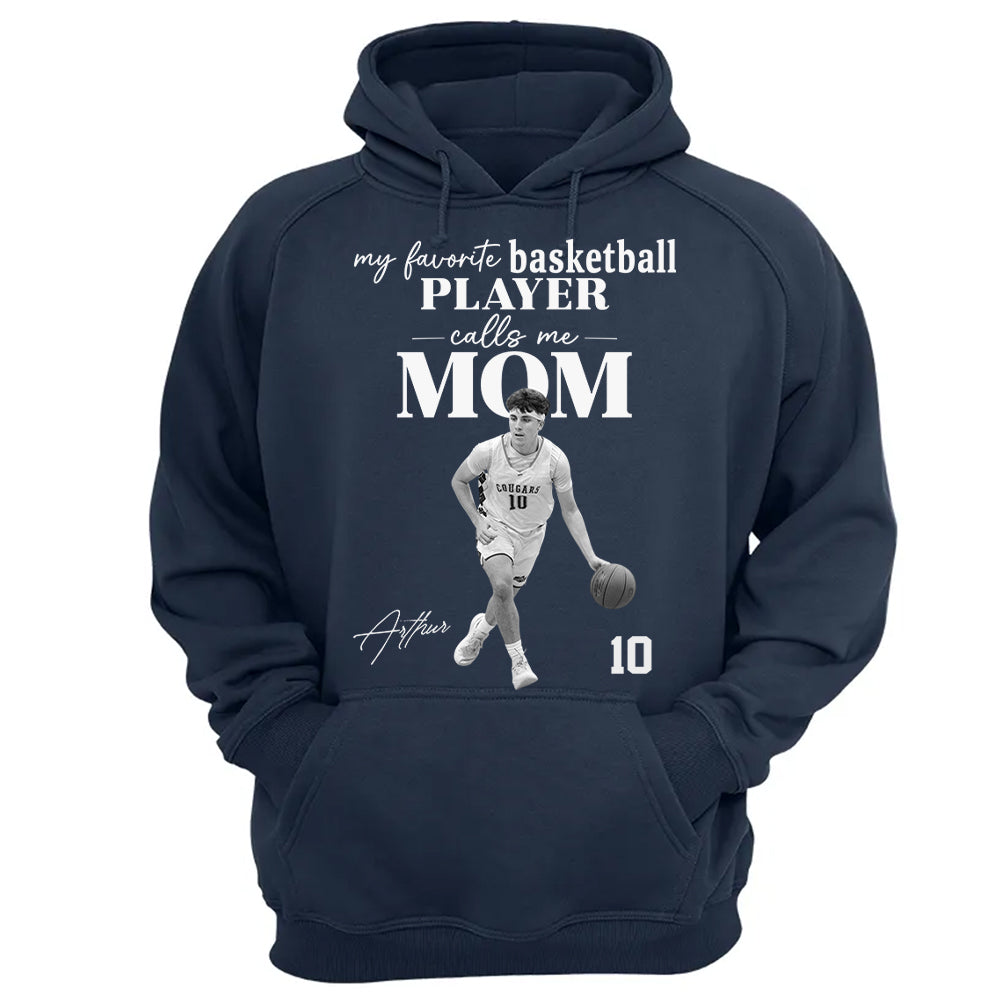 Personalized My Favorite Basketball Player Calls me Mom Washed Tee Retro Bootleg Shirt For Basketball Players T24