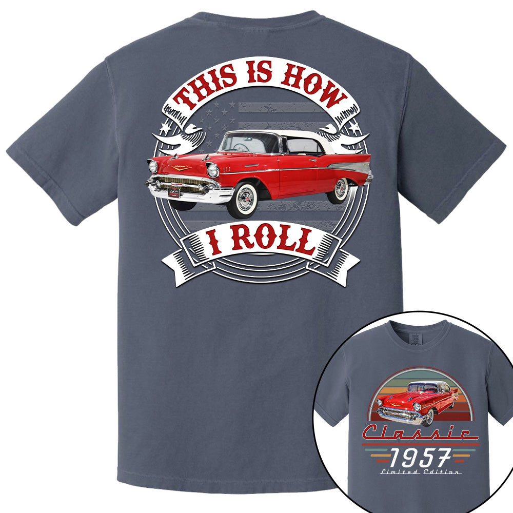 This Is How I Roll - Custom Photo Classic Car Shirt - Personalized Father's Day Birthday Gifts For Dad, Grandpa, Family, Yourself A2110 T24