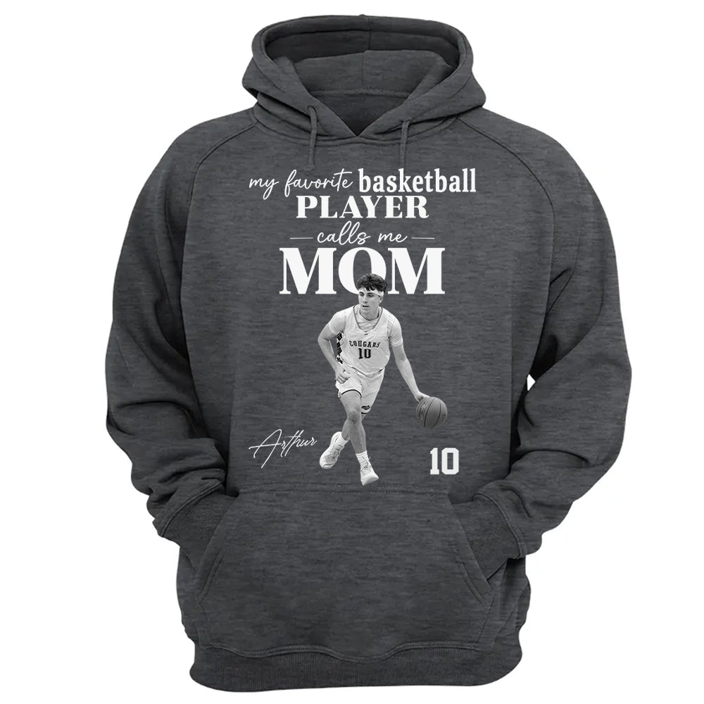 Personalized My Favorite Basketball Player Calls me Mom Washed Tee Retro Bootleg Shirt For Basketball Players T24