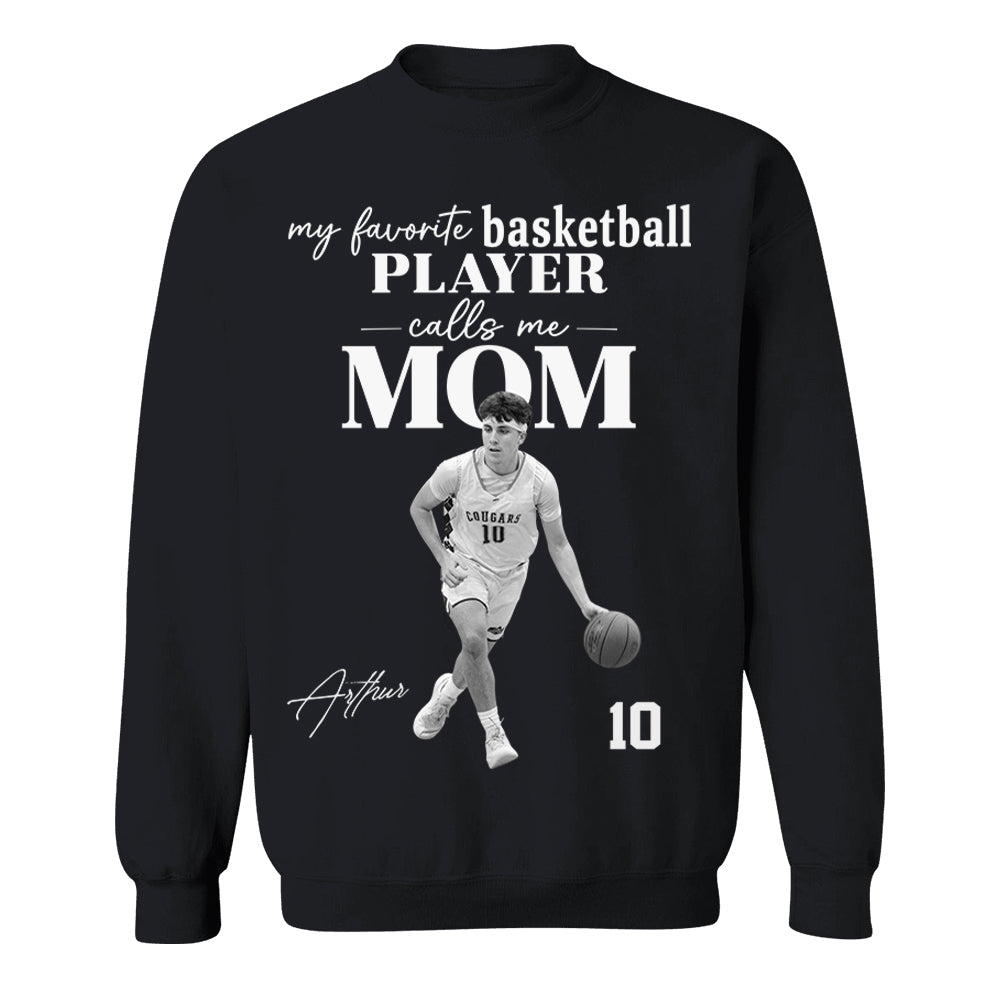 Personalized My Favorite Basketball Player Calls me Mom Washed Tee Retro Bootleg Shirt For Basketball Players T24