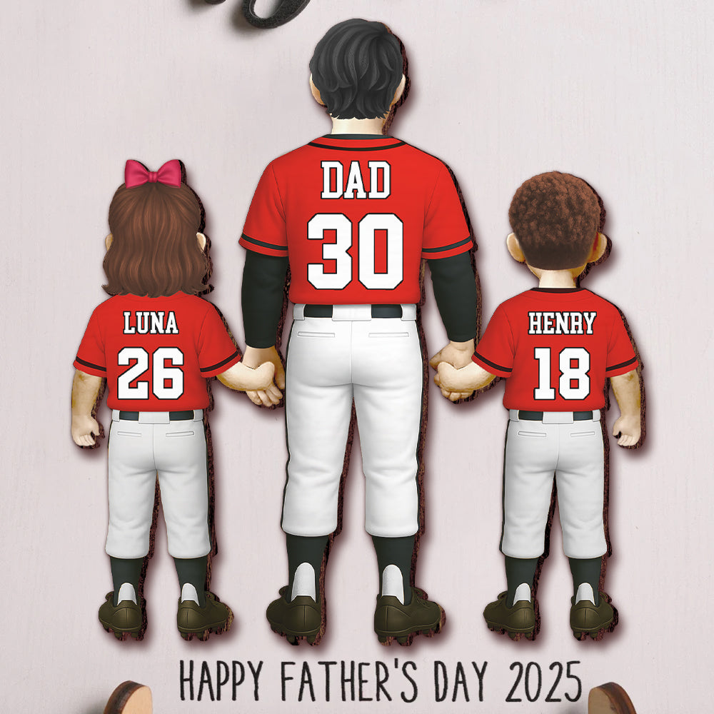 We Caught the Best Dad, Custom 2 Layered Wooden Art Piece, Father's Day Gift for Dad, Grandpa A2110 Hv01