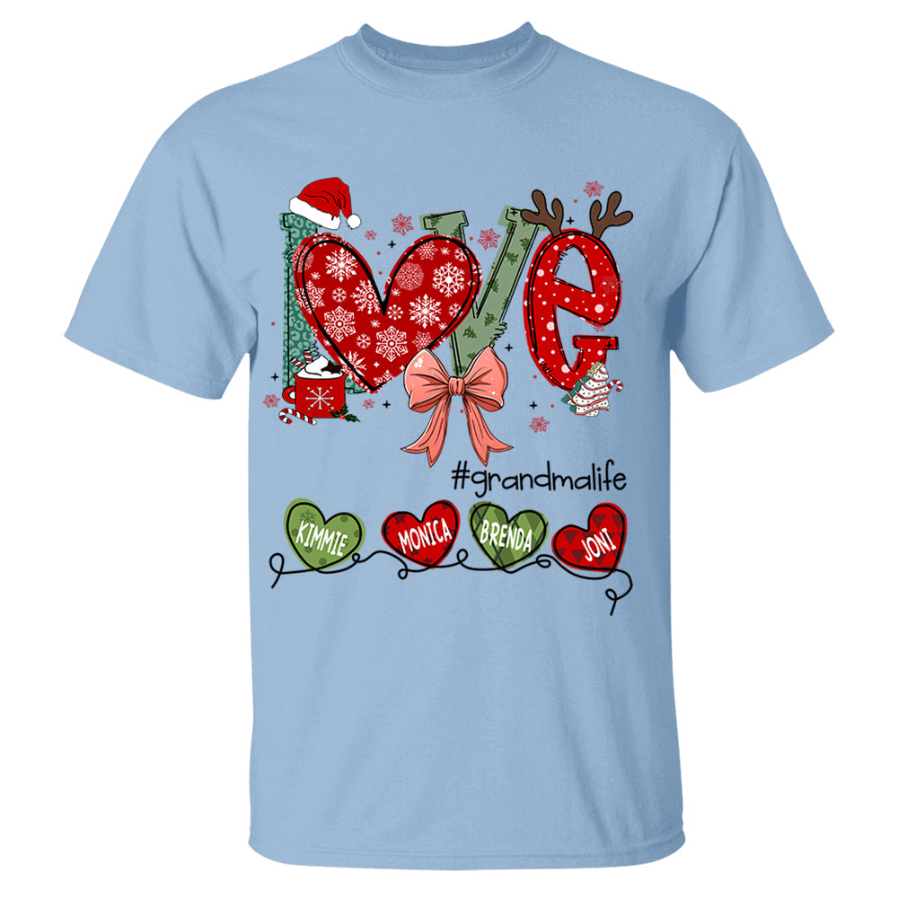 Love Grandma Life Christmas Custom Shirt